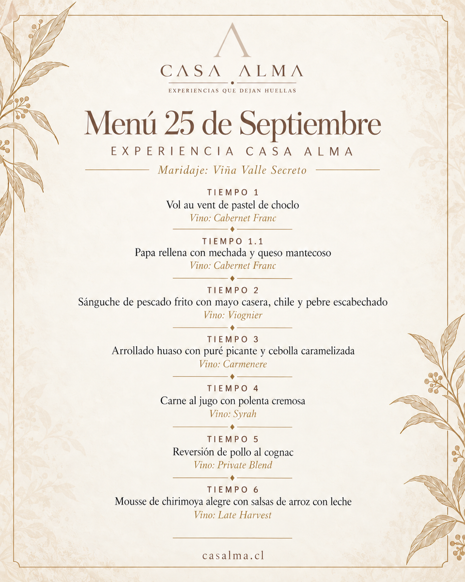 Experiencia Casa Alma 25 de Septiembre 2026