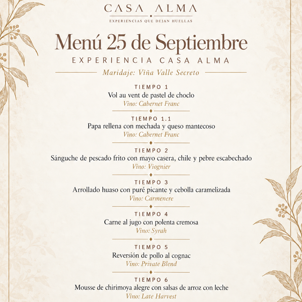 Experiencia Casa Alma 25 de Septiembre 2026