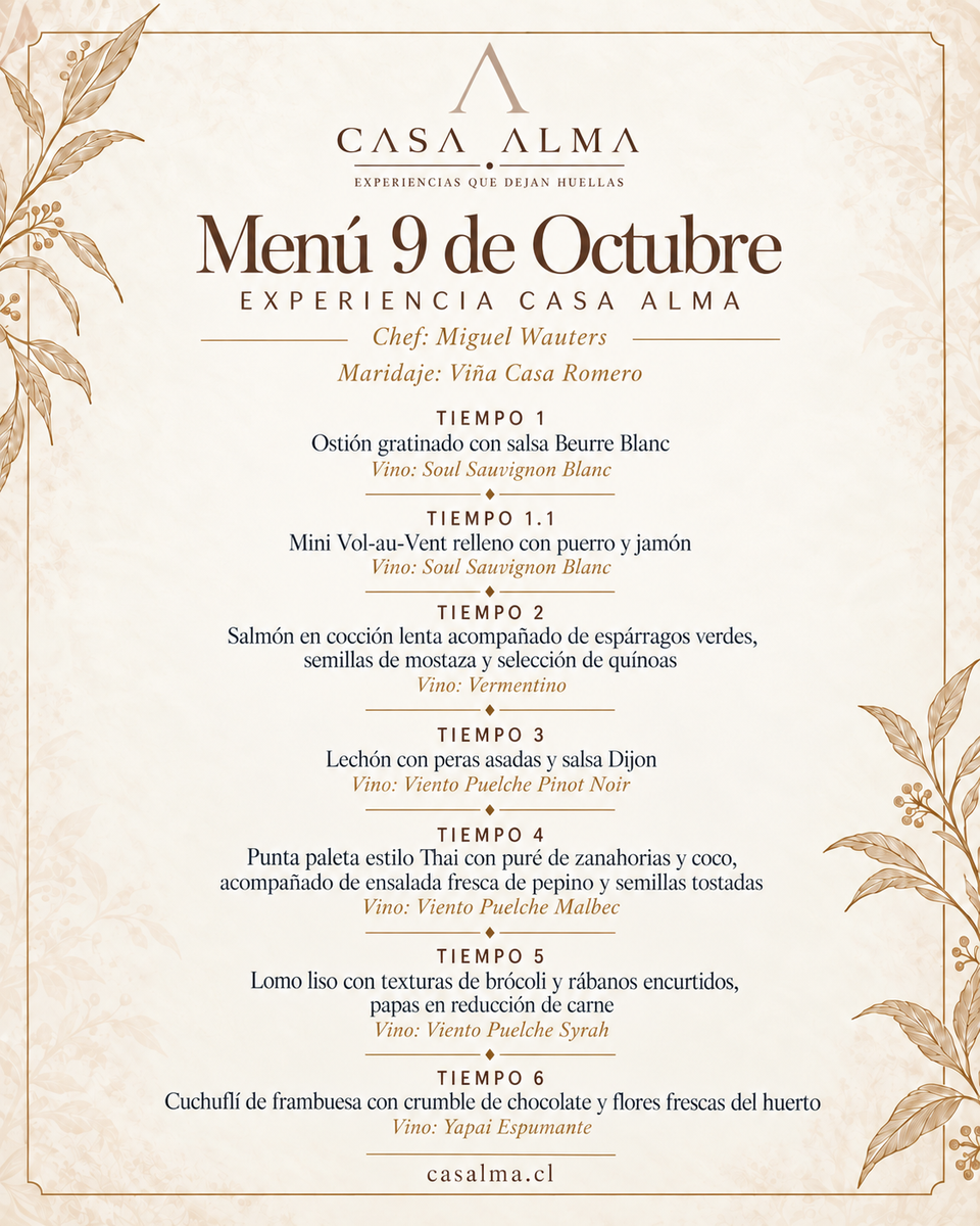 Experiencia Casa Alma 9 de Octubre 2026
