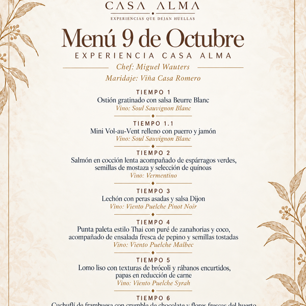 Experiencia Casa Alma 9 de Octubre 2026
